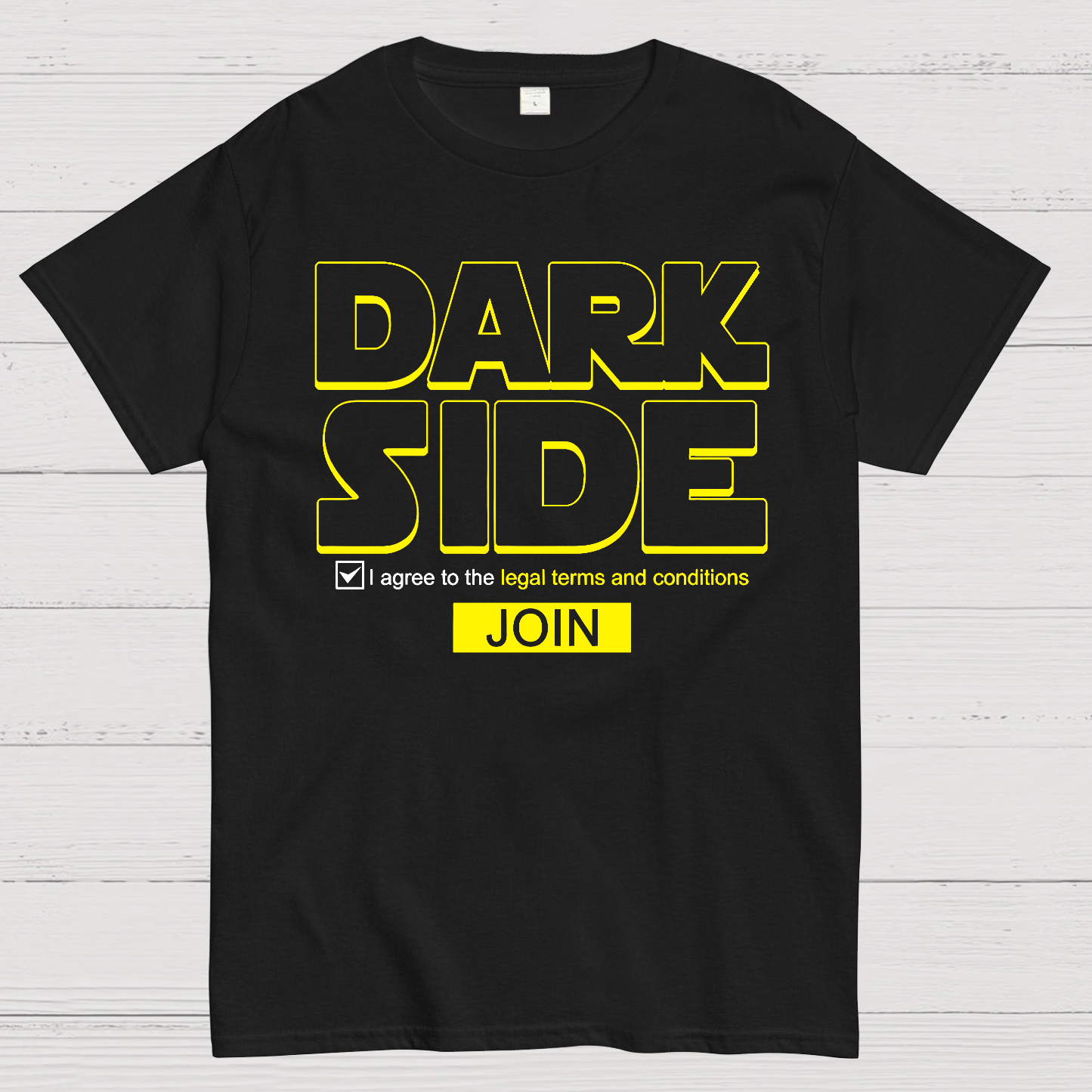 Funny Sci-fi Slogan Dark Side Geek T-Shirt