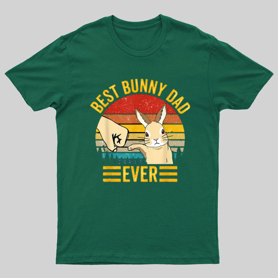 Best Bunny Dad Ever Geeky T-Shirt