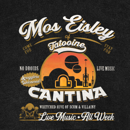 Mos Eisley Cantina Tatooine Graphic Star Wars Vintage Distressed Hoodie