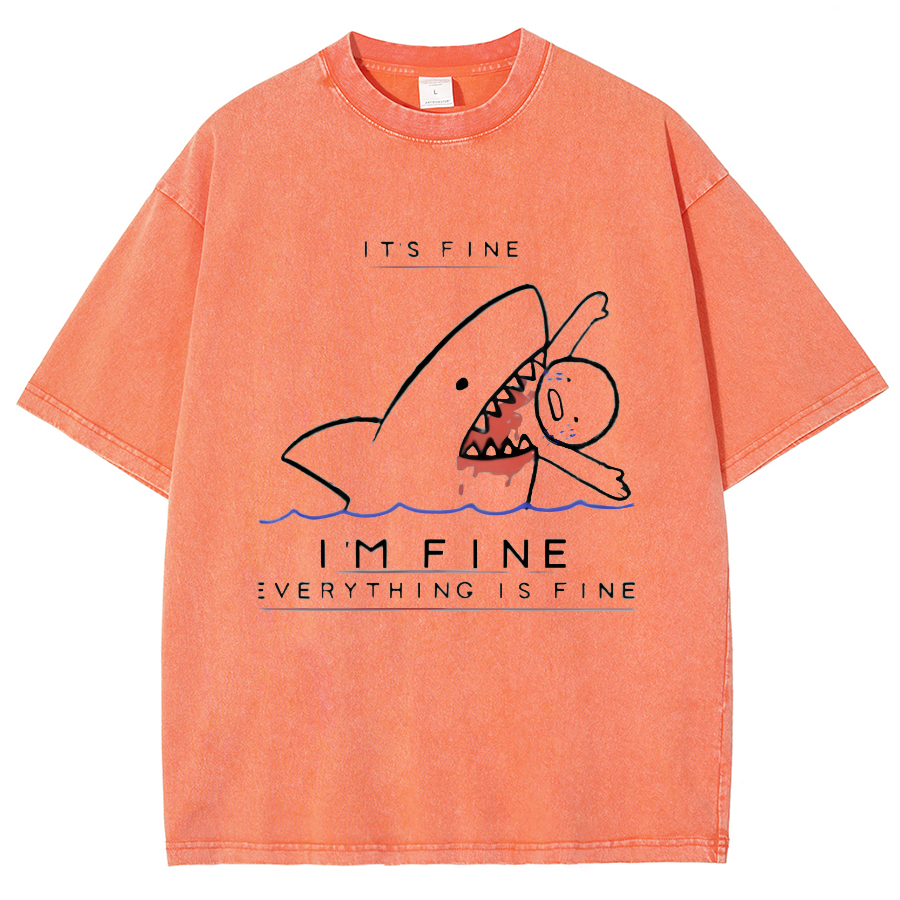 I'M Fine Vintage Distressed T-shirt