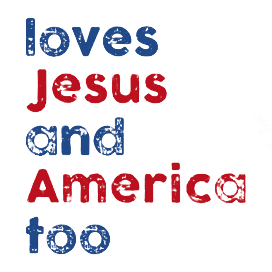 Loves Jesus And America Too Unisex Song Inspired Patriotic Graphic Geeky T-Shirt