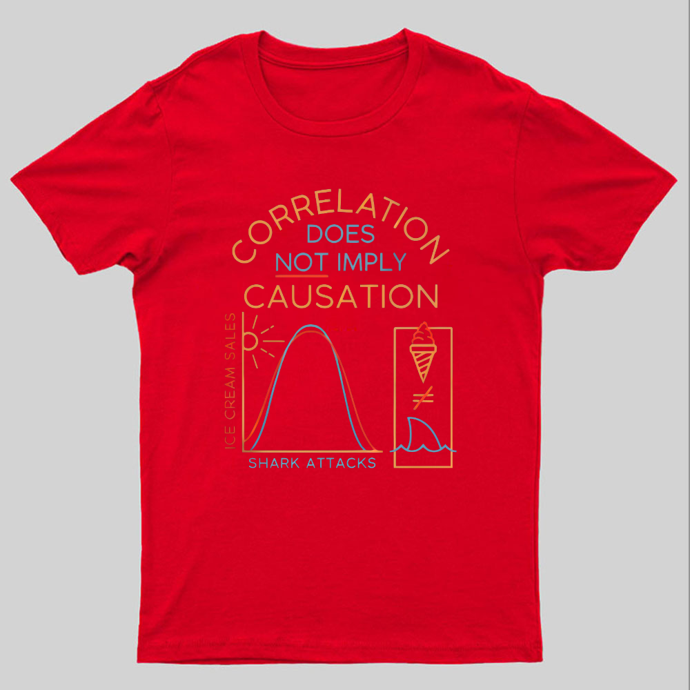 Correlation Does Not Imply Cauisation Geeky T-Shirt