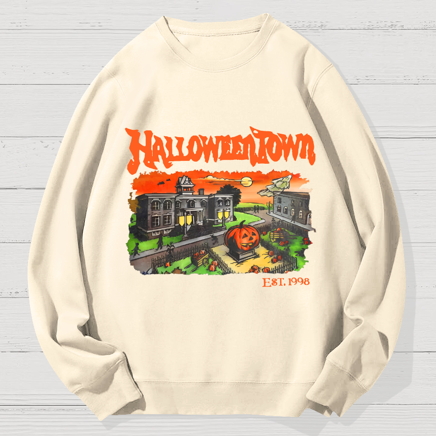 Vintage Halloween Town Est 1998 Geek Cotton Sweatshirt