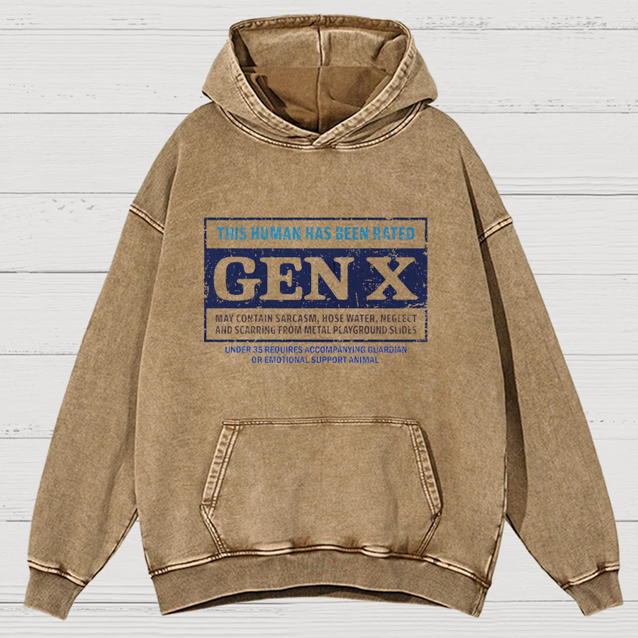GenX Vintage Distressed Hoodie