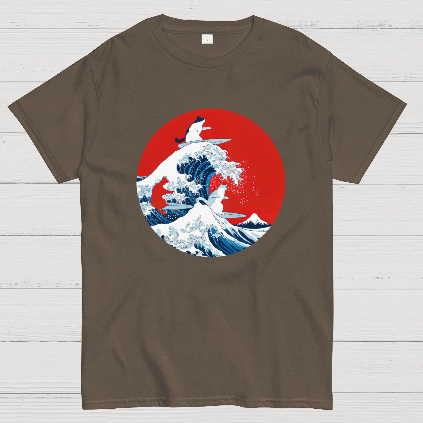 Surfing Cat Funny T-Shirt
