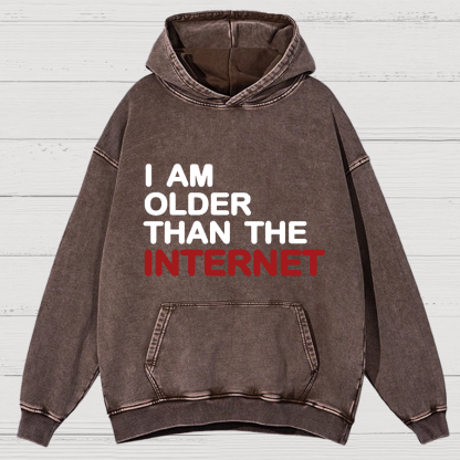 I Am Older Than The Internet Vintage Distressed Hoodie
