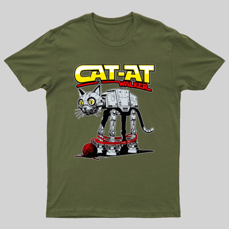 Funny Cat-at Walker, Cat Geeky T-Shirt