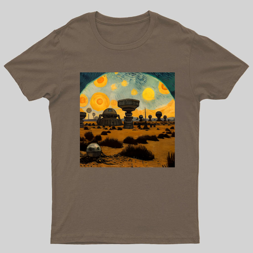 Starry Night in Mos Eisley Tatooine Nerdy T-Shirt