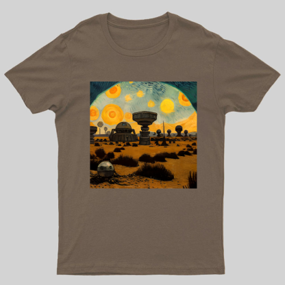 Starry Night in Mos Eisley Tatooine Nerdy T-Shirt