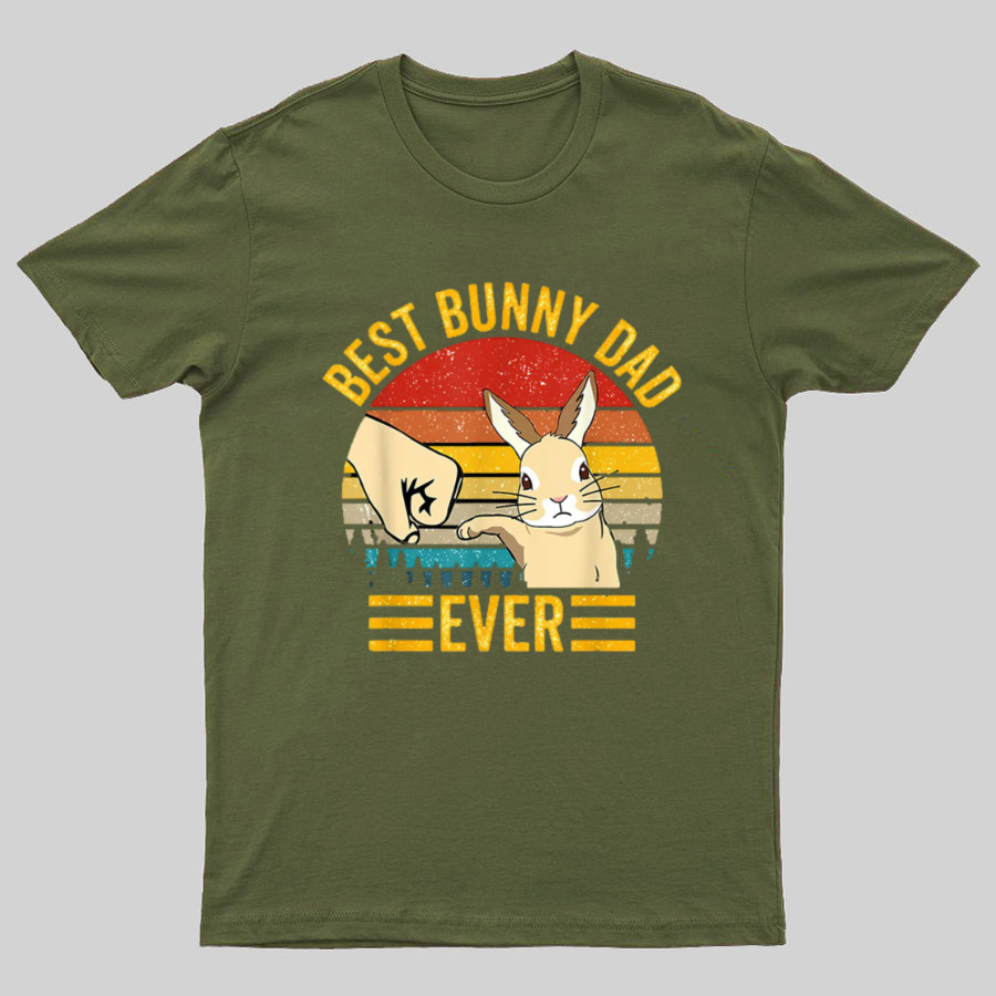 Best Bunny Dad Ever Geeky T-Shirt