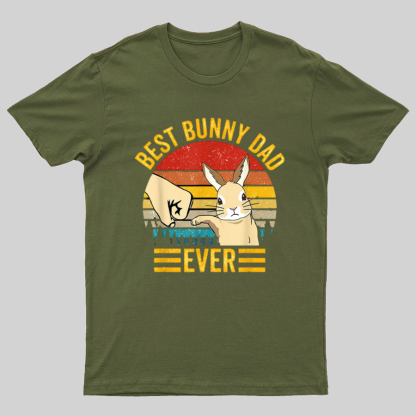 Best Bunny Dad Ever Geeky T-Shirt