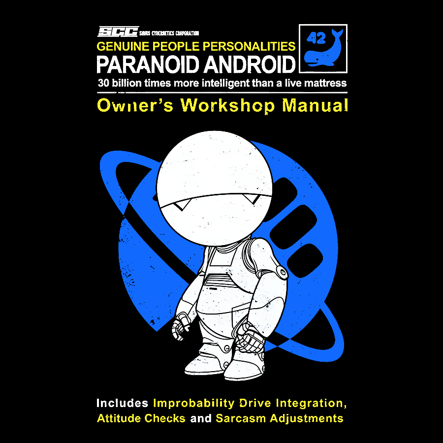 Paranoid Android Manual Geek T-Shirt