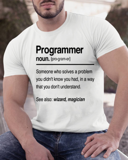 Programmer Noun Coding Nerd Shirt It Shirt Geeky T-Shirt