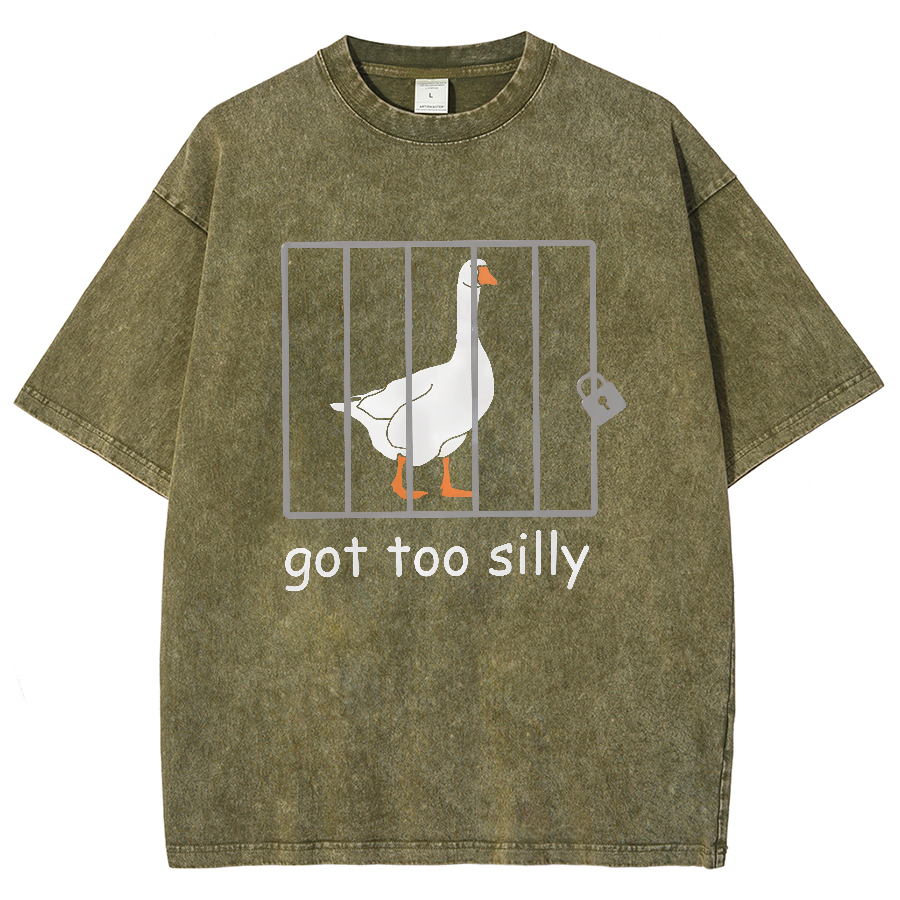 Got Too Silly Shirt, Silly Goose Vintage Distressed T-shirt