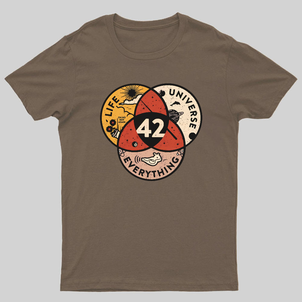 42 The Answer To Life The Universe And Everything Vintage Geeky T-Shirt