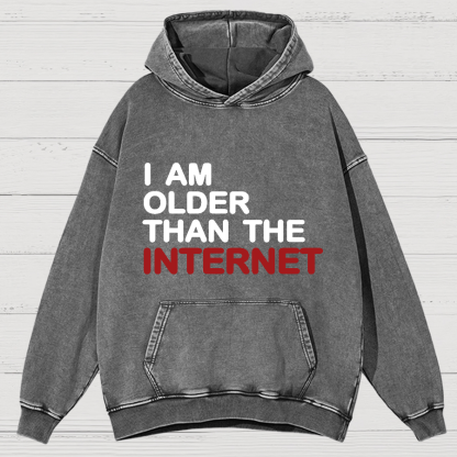 I Am Older Than The Internet Vintage Distressed Hoodie