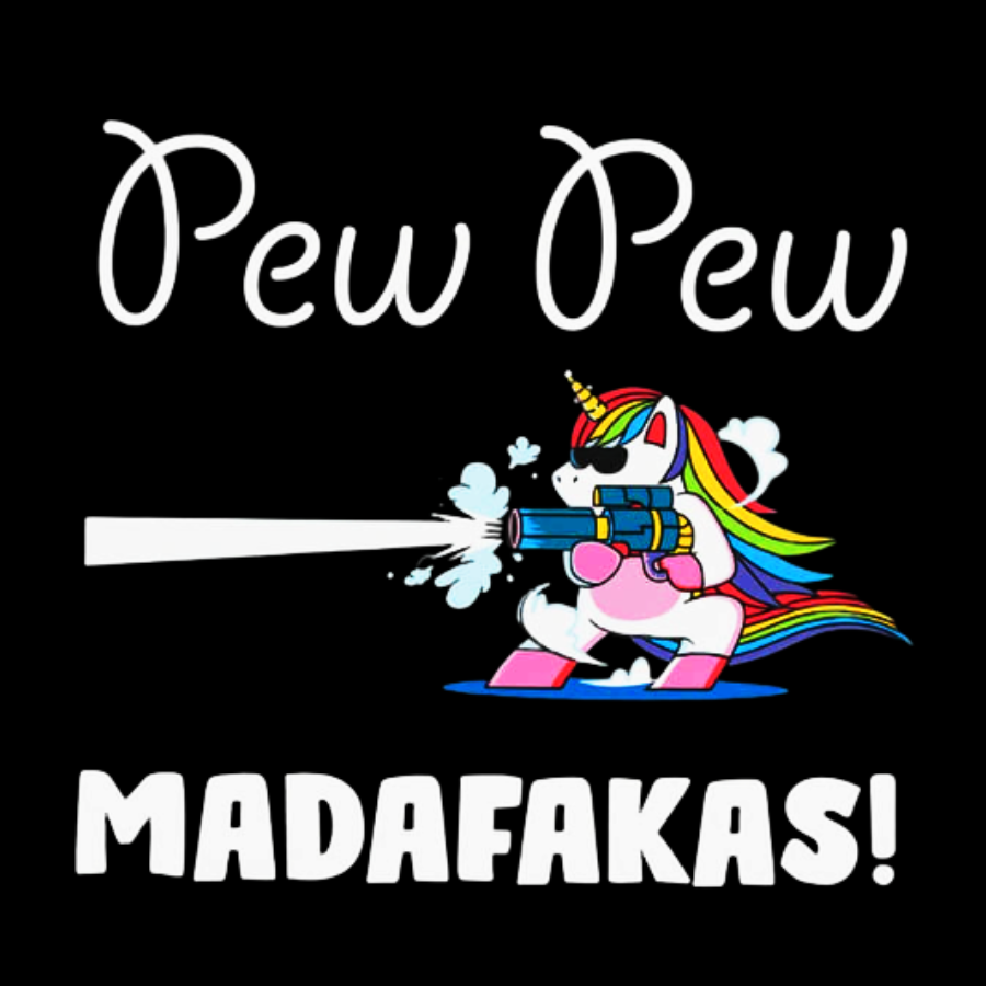 Pew Pew Madafakas Funny Unicorn Nerdy T-Shirt
