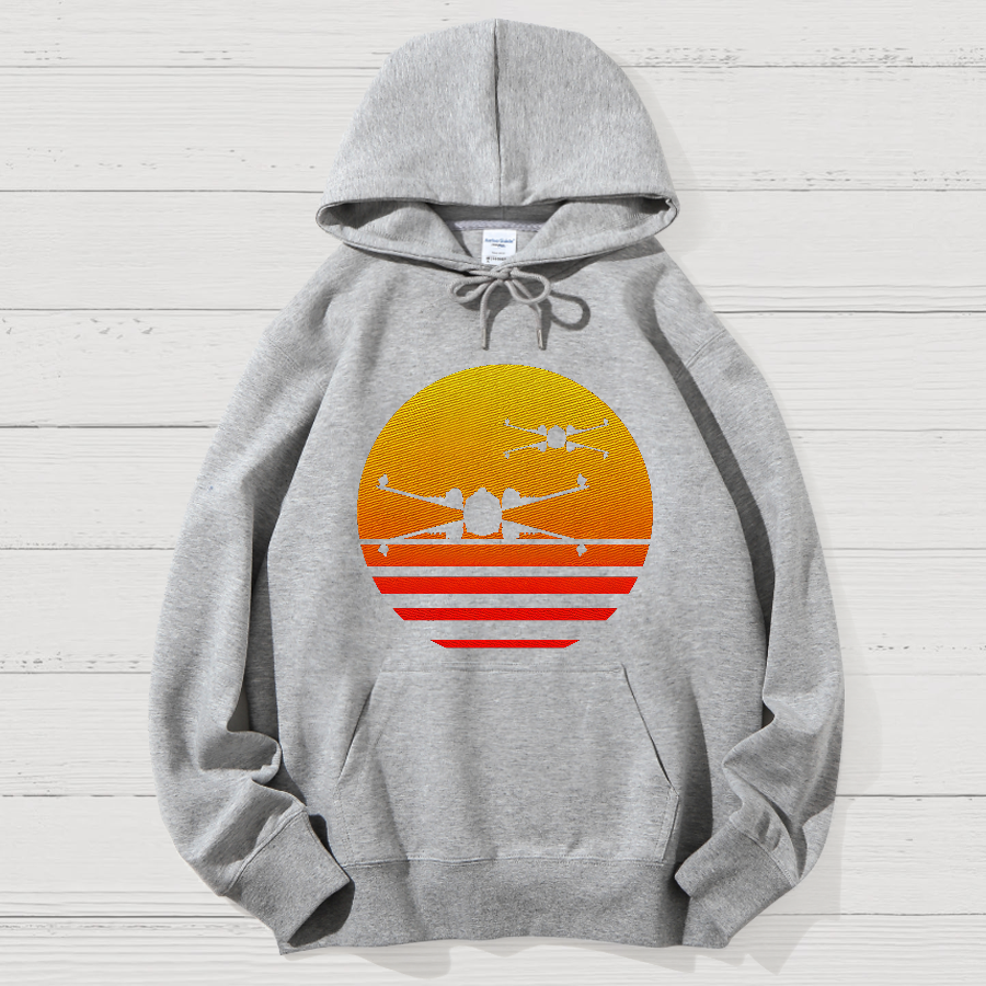Sunset X-Wing Starfighter Geek Cotton Hoodie