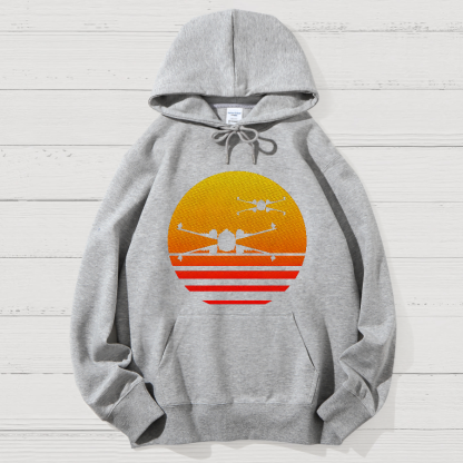 Sunset X-Wing Starfighter Geek Cotton Hoodie