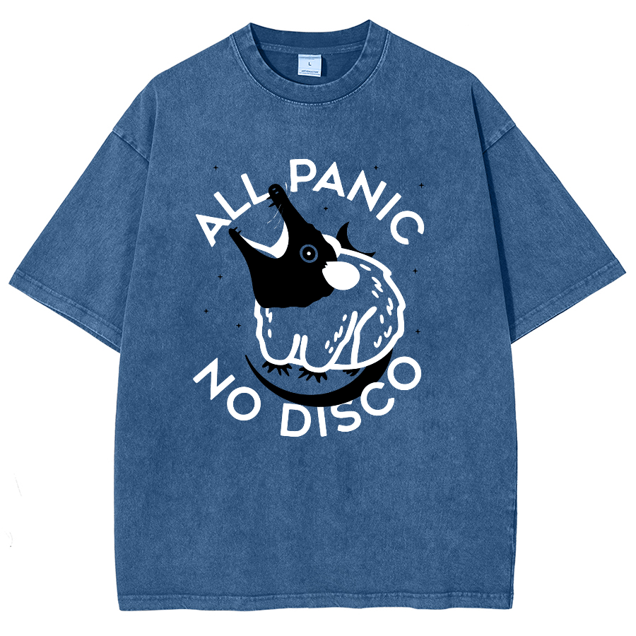 All Panic No Dico Vintage Distressed Tee