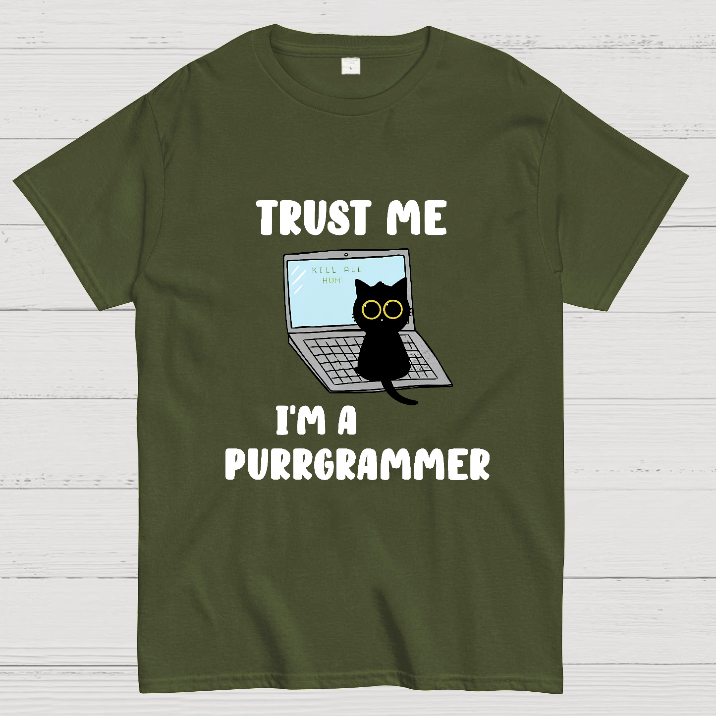 I'm A Purrgrammer Funny Cat Nerdy T-Shirt