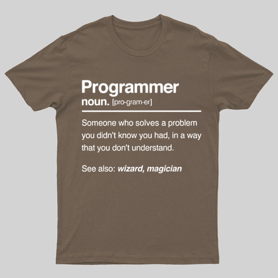 Programmer Noun Coding Nerd Shirt It Shirt Geeky T-Shirt