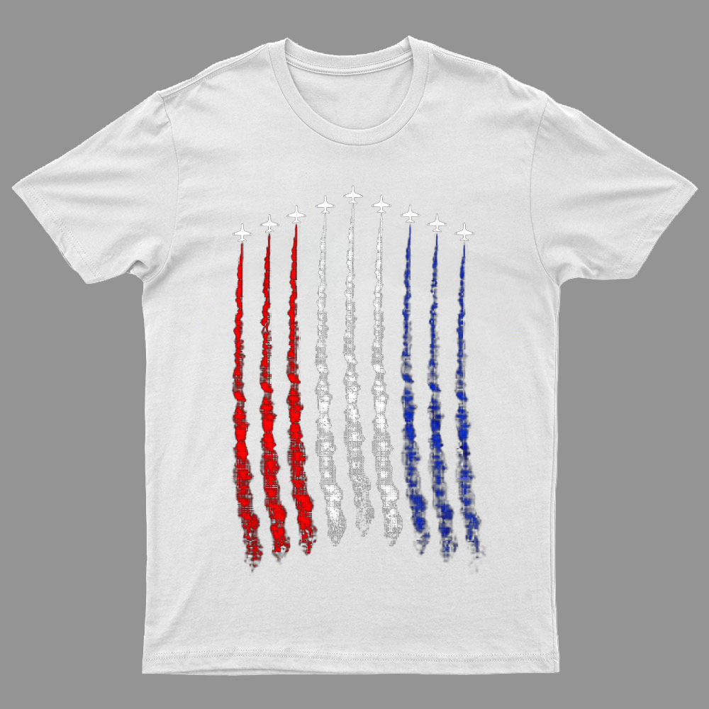 Red White Blue Air Force Flyover 1776 T-Shirt