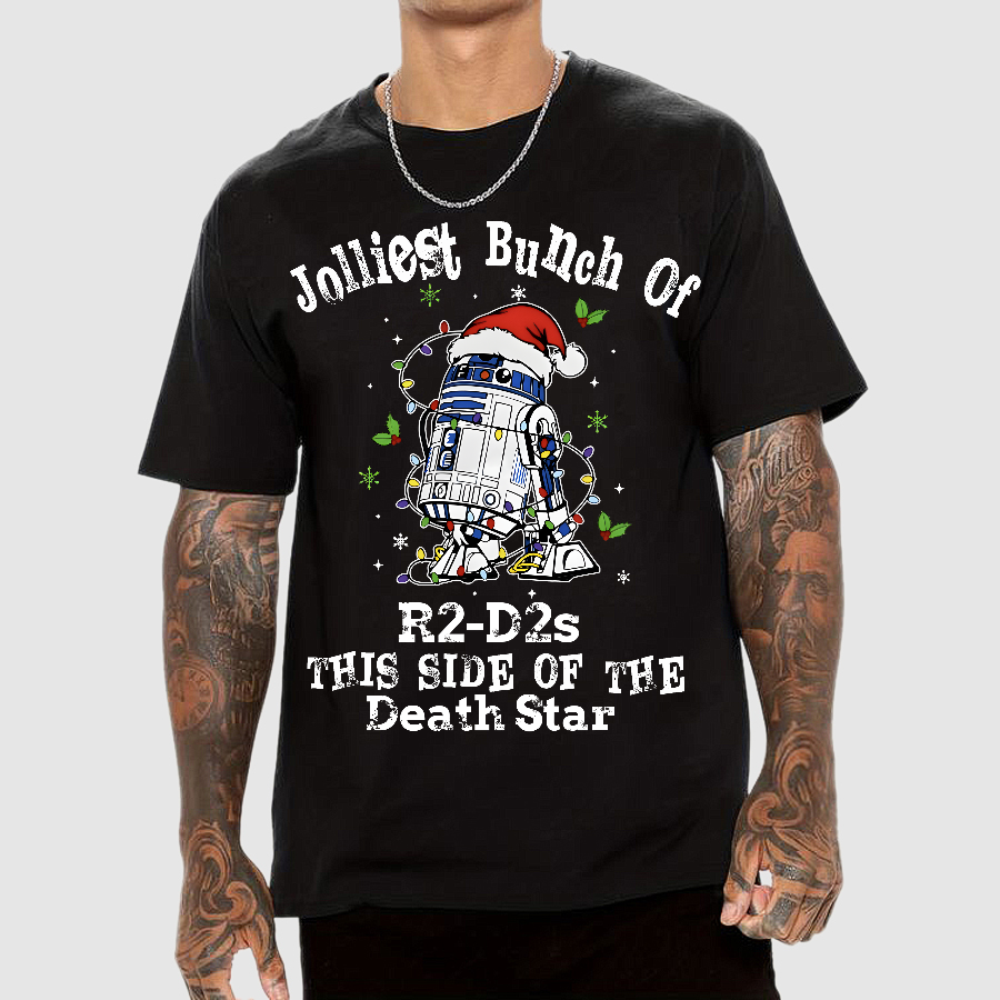 Jolliest bunch of R2-D2s this side of the Death Star Christmas Geek T-Shirt