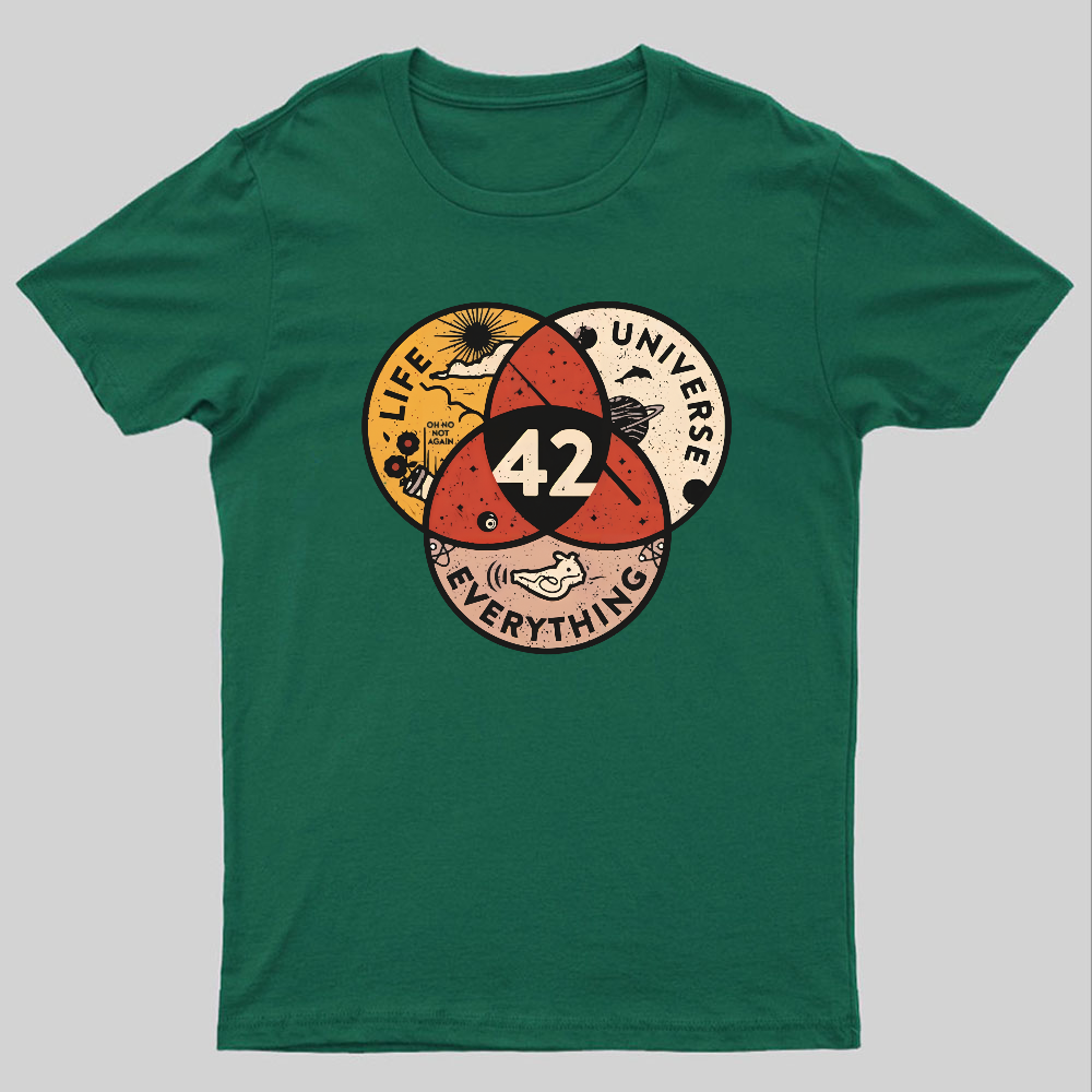 42 The Answer To Life The Universe And Everything Vintage Geeky T-Shirt