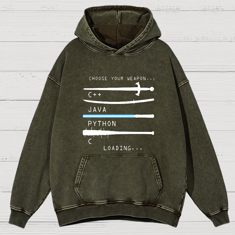 Choose Your Weapon Vintage Distressed Hoodie
