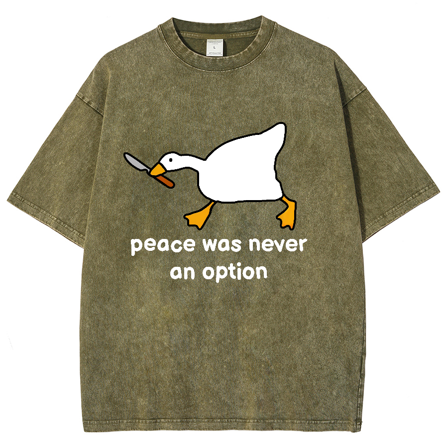Peace Was Never An Option Vintage Distressed T-shirt