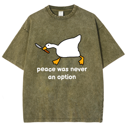 Peace Was Never An Option Vintage Distressed T-shirt