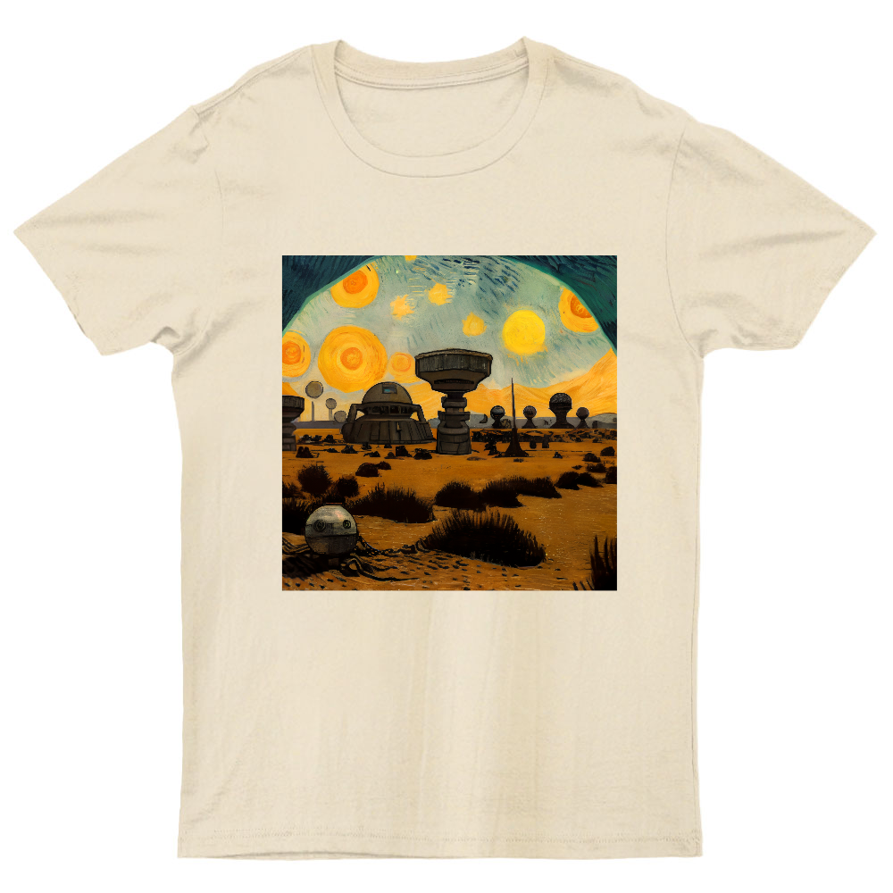 Starry Night in Mos Eisley Tatooine Nerdy T-Shirt