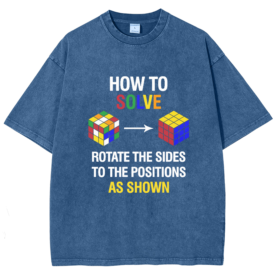 How To Solve Competitive Puzzle Funny Speed Cubing Vintage Distressed T-shirt