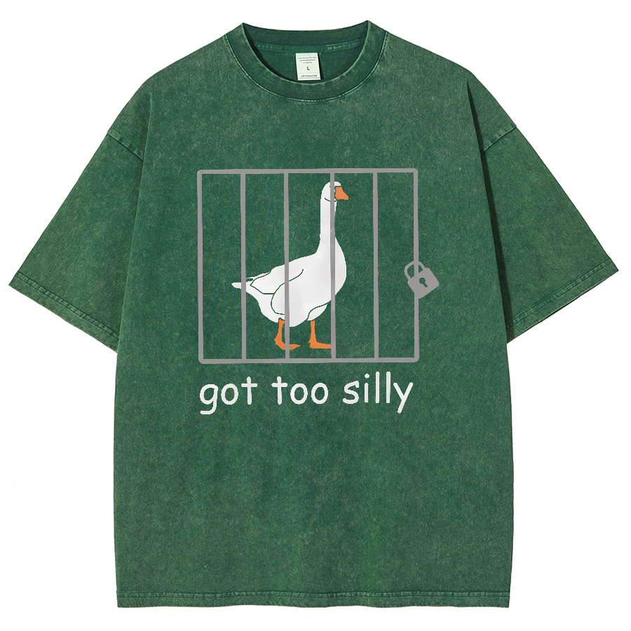 Got Too Silly Shirt, Silly Goose Vintage Distressed T-shirt
