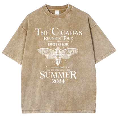 The Cicada Reunion U.S Tour 2024 Cicada Vintage Distressed T-shirt