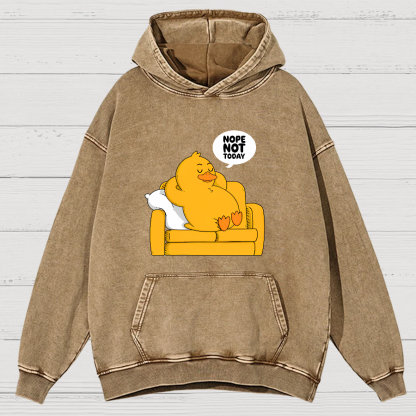 Nope Not Today Duck Vintage Distressed Hoodie