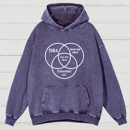 You Are Here Vintage Distressed Hoodie