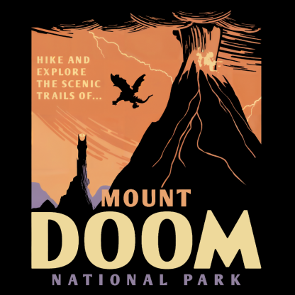 Mount Doom National Park Geeky T-Shirt