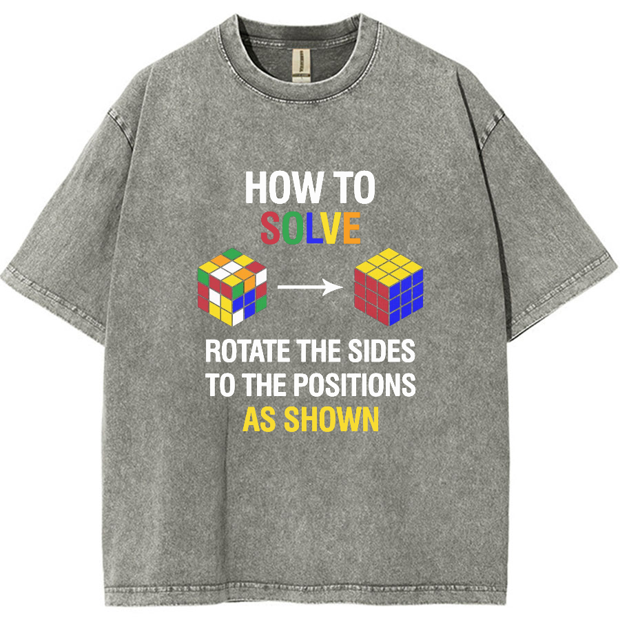 How To Solve Competitive Puzzle Funny Speed Cubing Vintage Distressed T-shirt