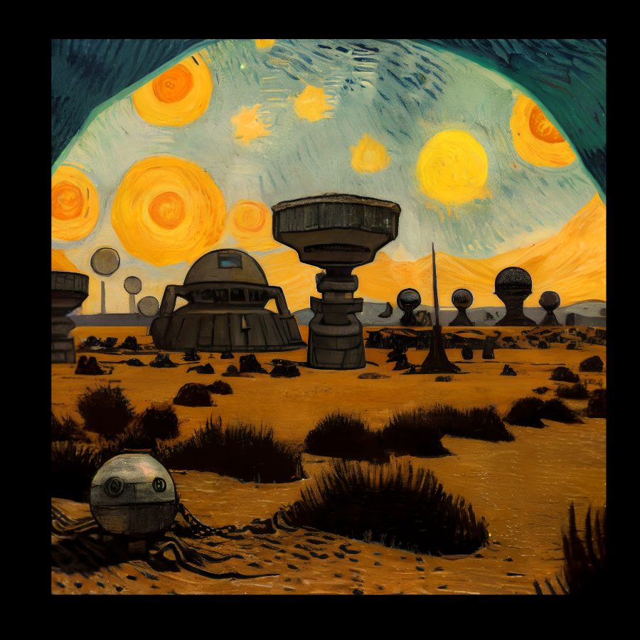 Starry Night in Mos Eisley Tatooine Nerdy T-Shirt