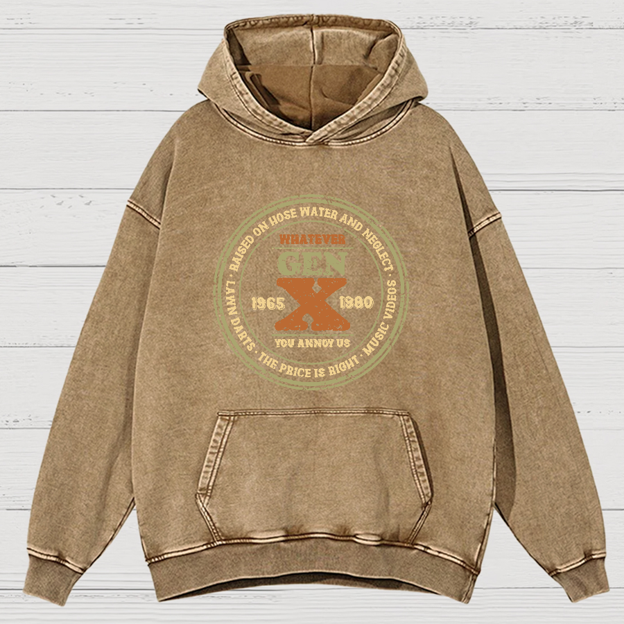 GenX Vintage Distressed Hoodie