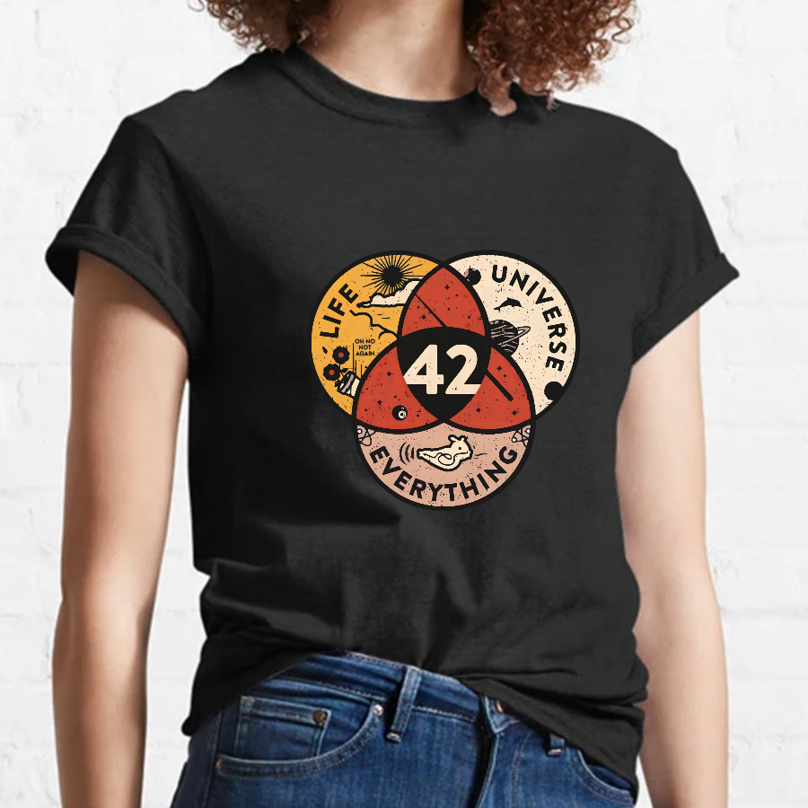 42 The Answer To Life The Universe And Everything Vintage Geeky T-Shirt
