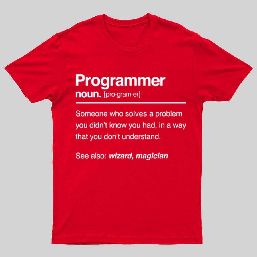 Programmer Noun Coding Nerd Shirt It Shirt Geeky T-Shirt