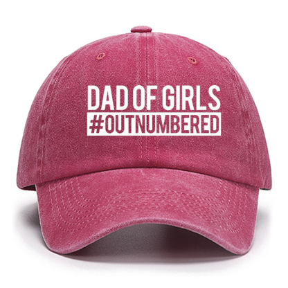 Dad of Girls Outnumbered, Father's Day Funny Cotton Hat