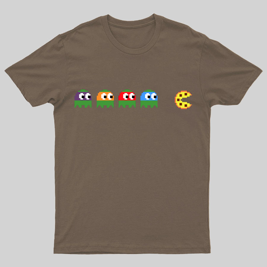 Teenage Mutant Ninja Turtles Chasing Pizza Geeky T-Shirt
