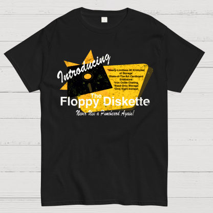 1971-Floppy Diskette Geek T-Shirt