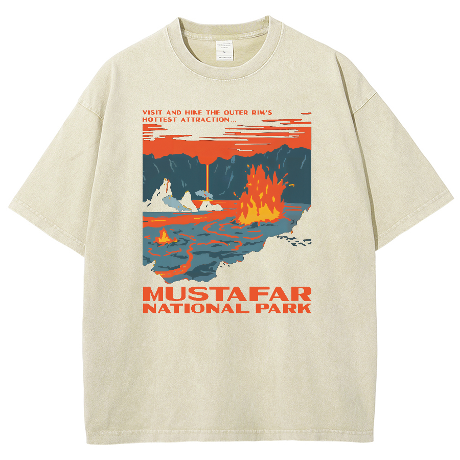 Mustafar National Park Vintage Distressed T-shirt