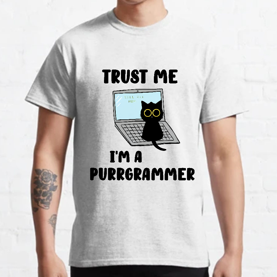 I'm A Purrgrammer Funny Cat Nerdy T-Shirt