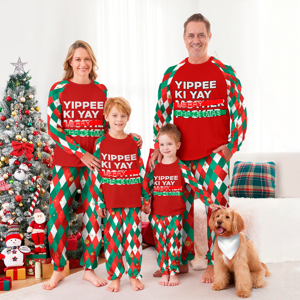 Yippee-Ki-Yay Family Christmas Pajamas Set